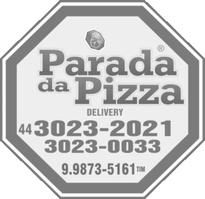 Parada da pizza preto e branco